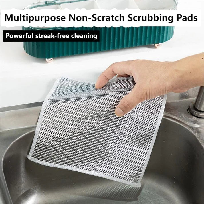 Multipurpose Wire Dishwashing Rags for Wet and Dry 🔥 (PACK OF 10)🔥